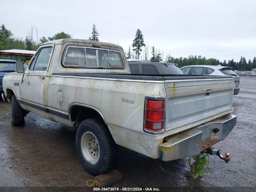 1984 Dodge D-Series D150 VIN: 1B7FD14T6ES276123 Lot: 39473074