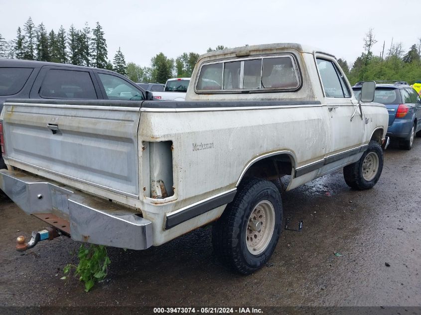 1984 Dodge D-Series D150 VIN: 1B7FD14T6ES276123 Lot: 39473074