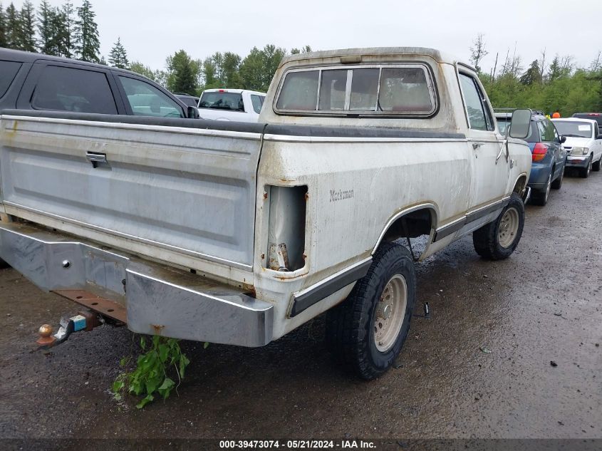 1984 Dodge D-Series D150 VIN: 1B7FD14T6ES276123 Lot: 39473074