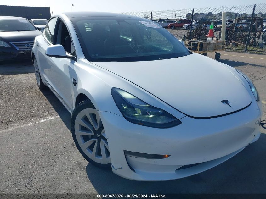 2021 Tesla Model 3 Standard Range Plus Rear-Wheel Drive VIN: 5YJ3E1EA3MF872038 Lot: 39473076