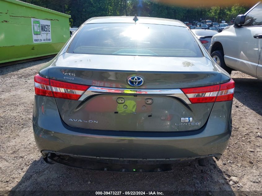 2013 Toyota Avalon Hybrid Limited VIN: 4T1BD1EB8DU002117 Lot: 39473227