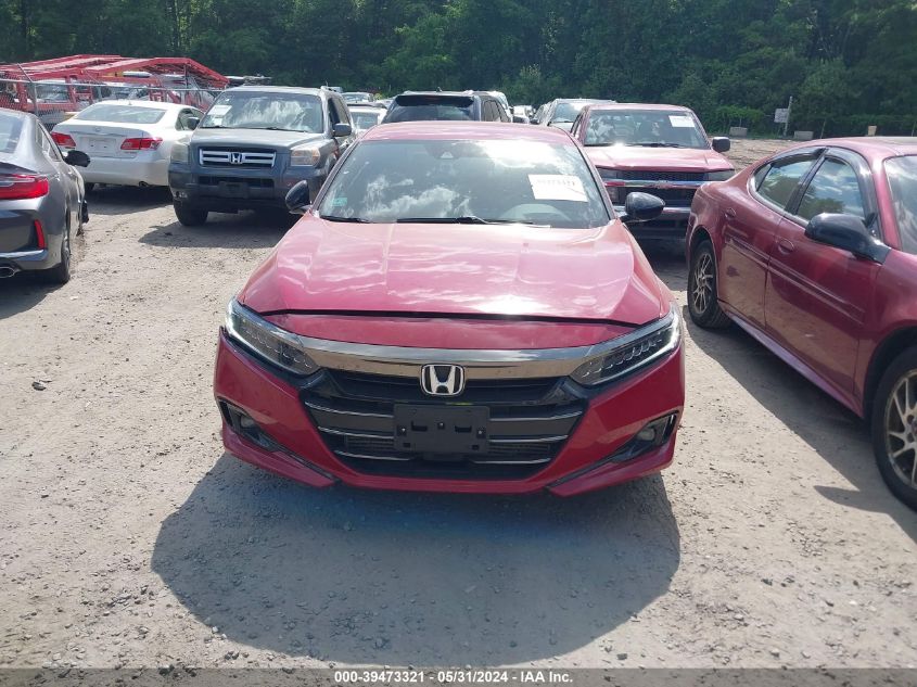 2021 Honda Accord Sport VIN: 1HGCV1F3XMA041548 Lot: 39473321