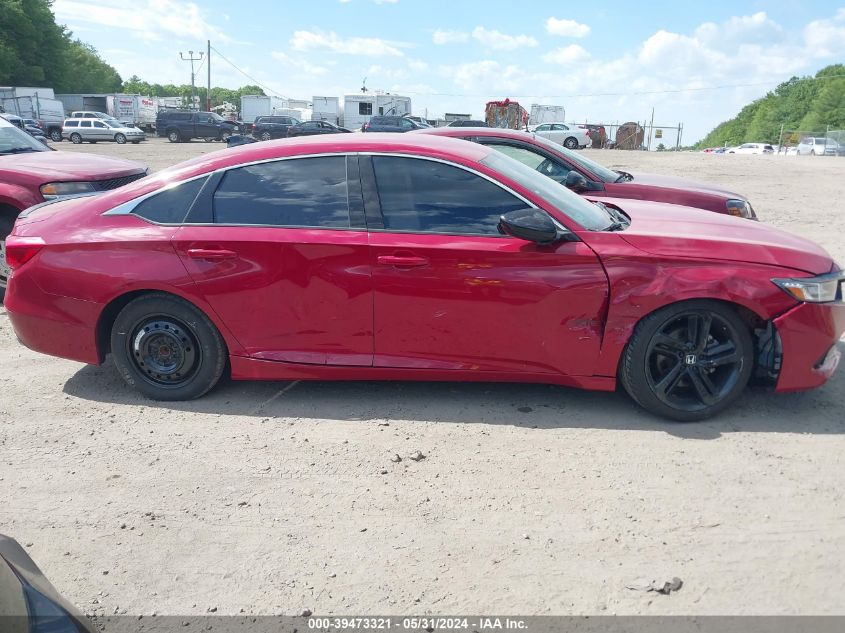 2021 Honda Accord Sport VIN: 1HGCV1F3XMA041548 Lot: 39473321