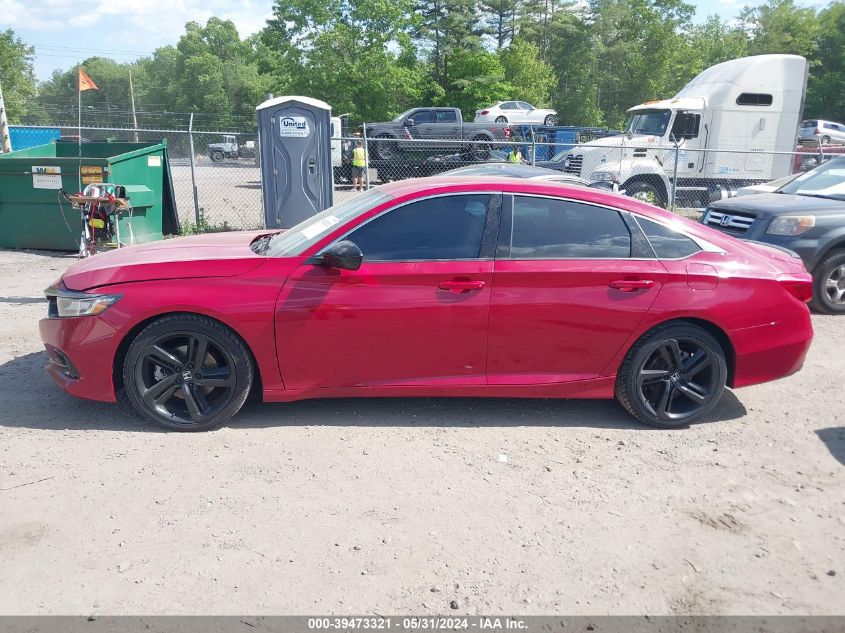 2021 Honda Accord Sport VIN: 1HGCV1F3XMA041548 Lot: 39473321