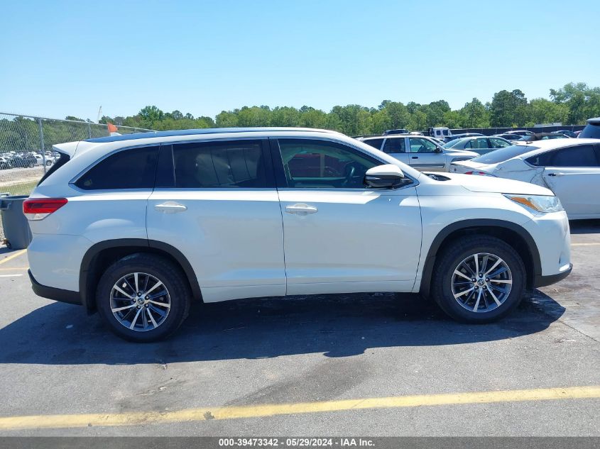 2018 Toyota Highlander Xle VIN: 5TDJZRFH2JS561309 Lot: 39473342