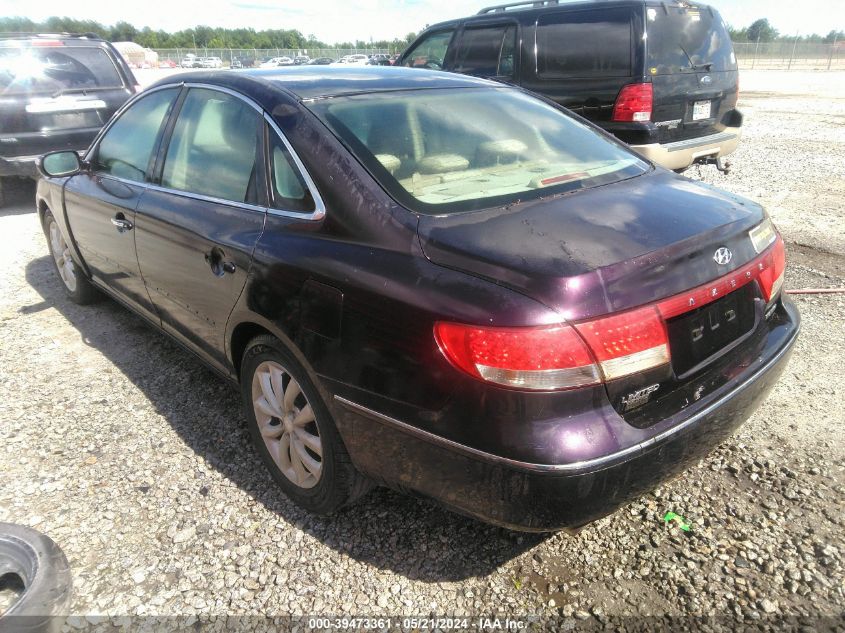 2007 Hyundai Azera Limited/Se VIN: KMHFC46F47A182595 Lot: 39473361