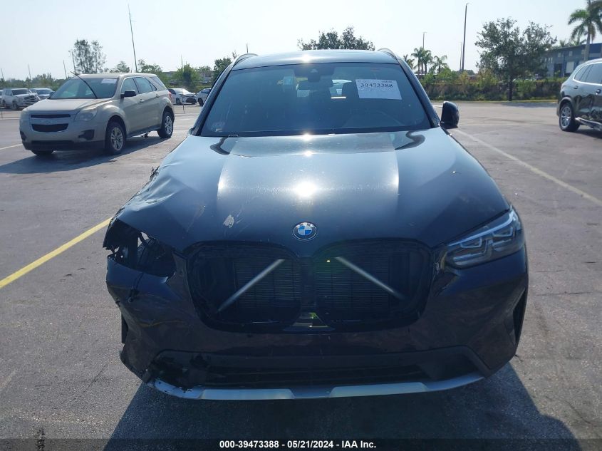 2023 BMW X3 xDrive30I VIN: 5UX53DP00P9S09382 Lot: 39473388