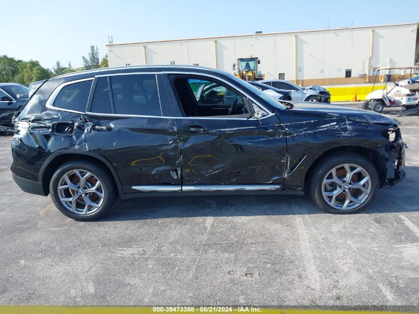 2023 BMW X3 xDrive30I VIN: 5UX53DP00P9S09382 Lot: 39473388