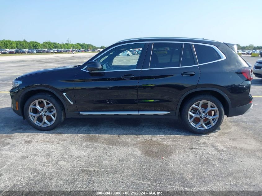 2023 BMW X3 xDrive30I VIN: 5UX53DP00P9S09382 Lot: 39473388