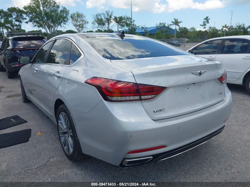 2018 Genesis G80 Premium/Ultimate VIN: KMHGN4JE2JU224491 Lot: 39473433