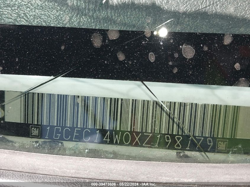 1999 Chevrolet Silverado 1500 VIN: 1GCEC14W0XZ198179 Lot: 39473606