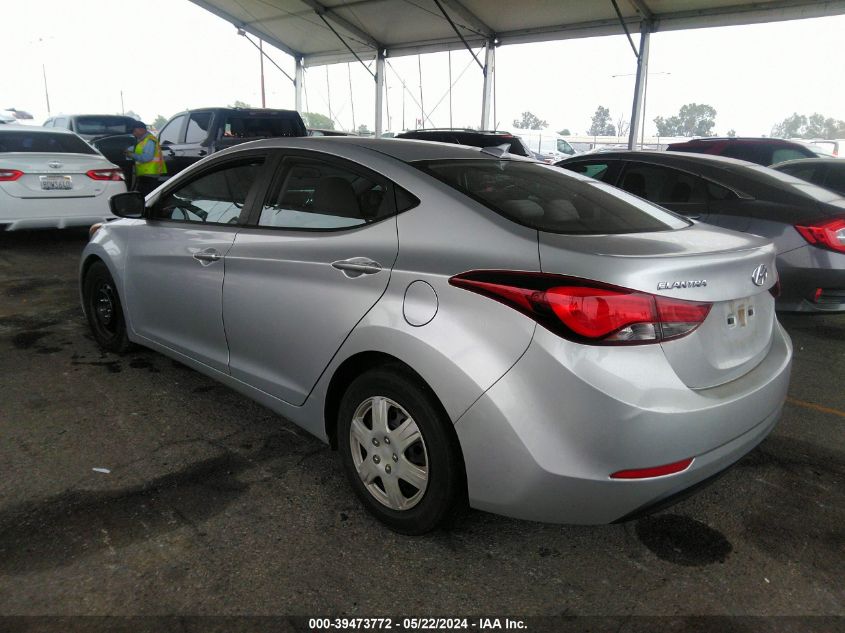 2016 Hyundai Elantra Se VIN: 5NPDH4AE7GH739651 Lot: 39473772