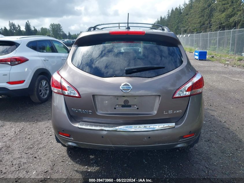 2011 Nissan Murano Le VIN: JN8AZ1MW9BW181425 Lot: 39473950