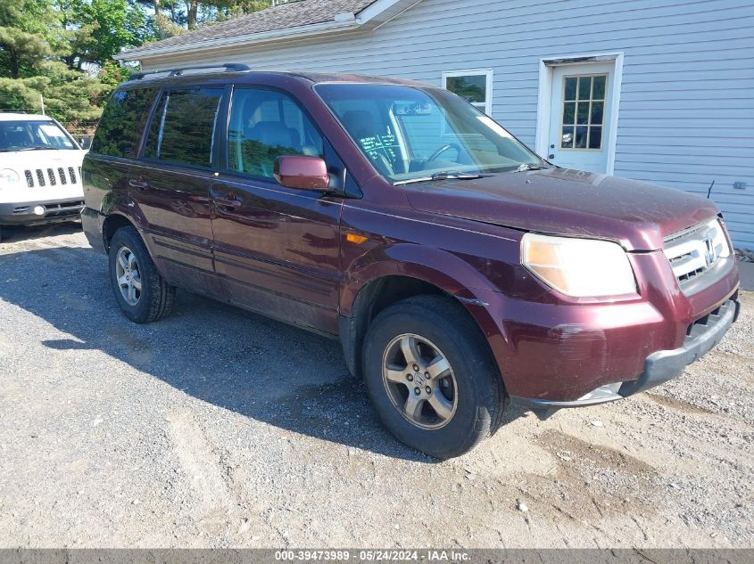 2007 Honda Pilot Ex-L VIN: 2HKYF18597H516376 Lot: 39473989