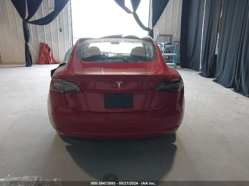 2021 Tesla Model 3 Standard Range Plus Rear-Wheel Drive VIN: 5YJ3E1EA9MF143736 Lot: 39473993