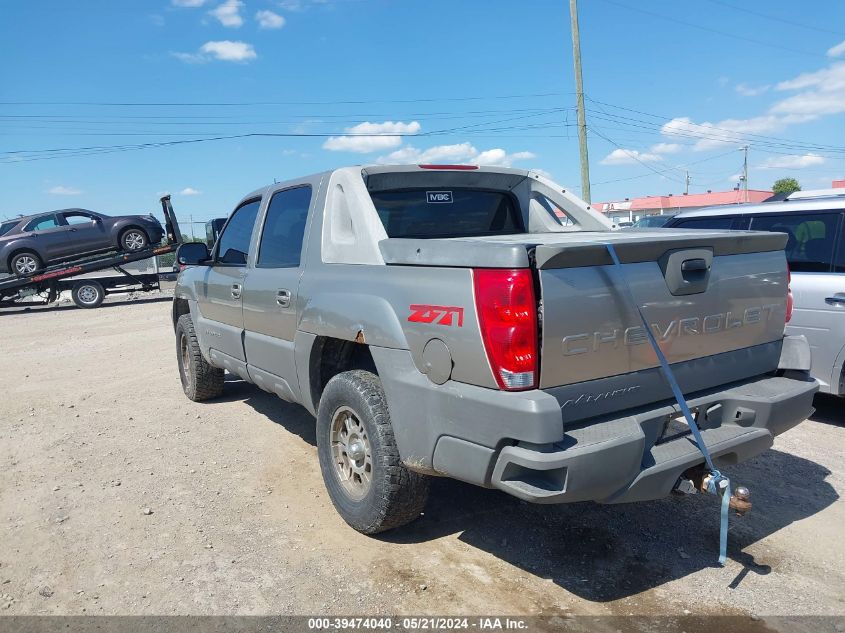 2002 Chevrolet Avalanche 1500 VIN: 3GNEK13T92G288506 Lot: 39474040