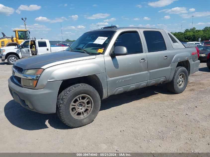 2002 Chevrolet Avalanche 1500 VIN: 3GNEK13T92G288506 Lot: 39474040