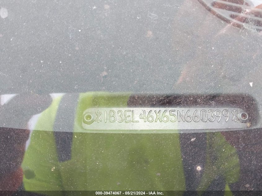 2005 Dodge Stratus Sxt VIN: 1B3EL46X65N660399 Lot: 39474067