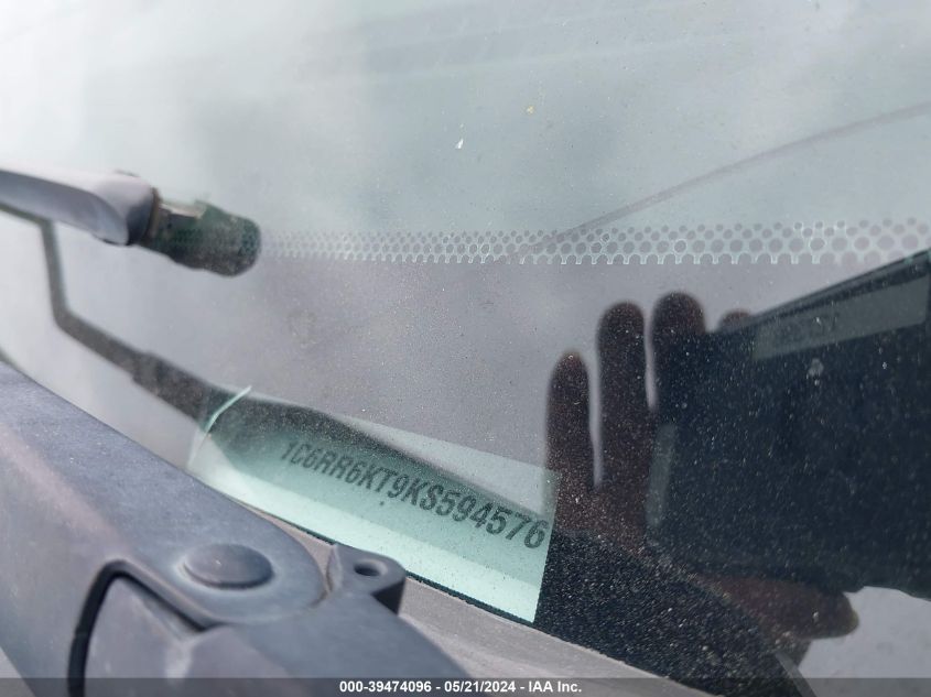 2019 Ram 1500 Classic Tradesman 4X2 5'7 Box VIN: 1C6RR6KT9KS594576 Lot: 39474096