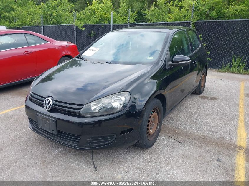 2010 Volkswagen Golf 2-Door VIN: WVWBA7AJ0AW283259 Lot: 39474100