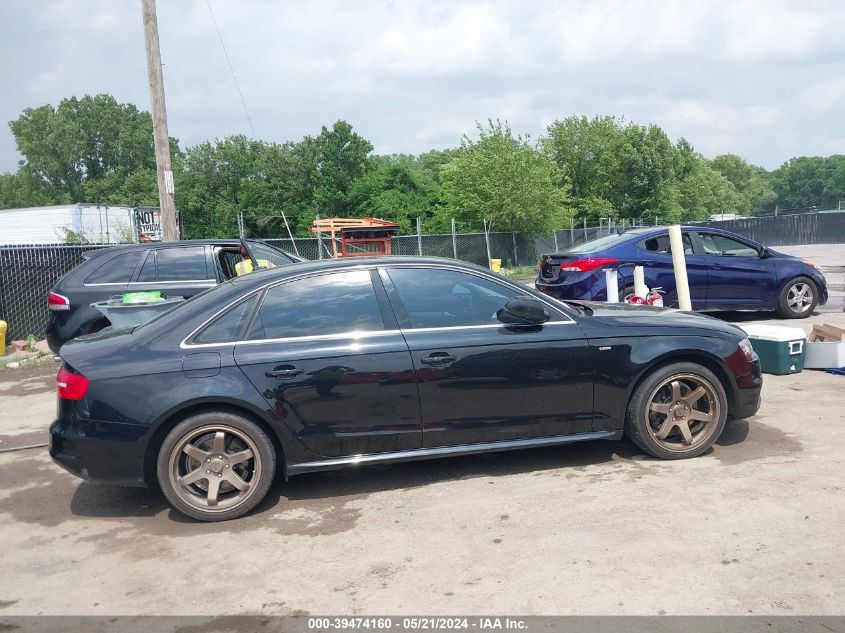 2014 Audi A4 2.0T Premium VIN: WAUFFAFL0EN021115 Lot: 39474160