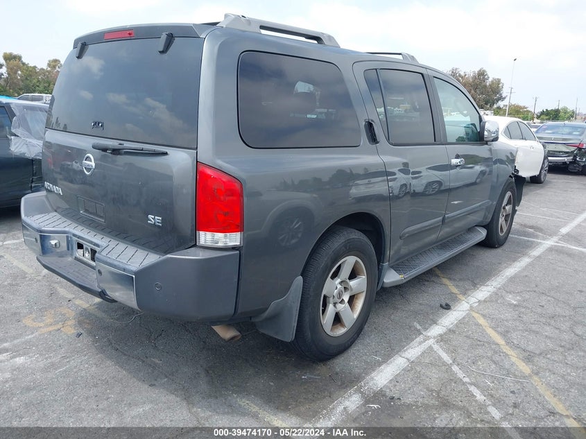2005 Nissan Armada Se VIN: 5N1AA08A45N736282 Lot: 39474170