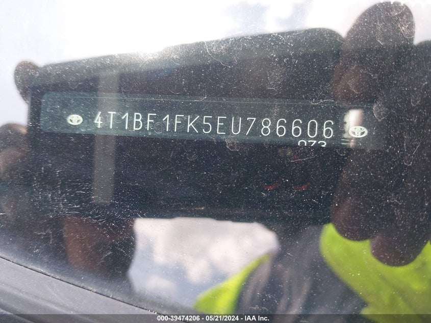 2014 Toyota Camry Le VIN: 4T1BF1FK5EU786606 Lot: 39474206