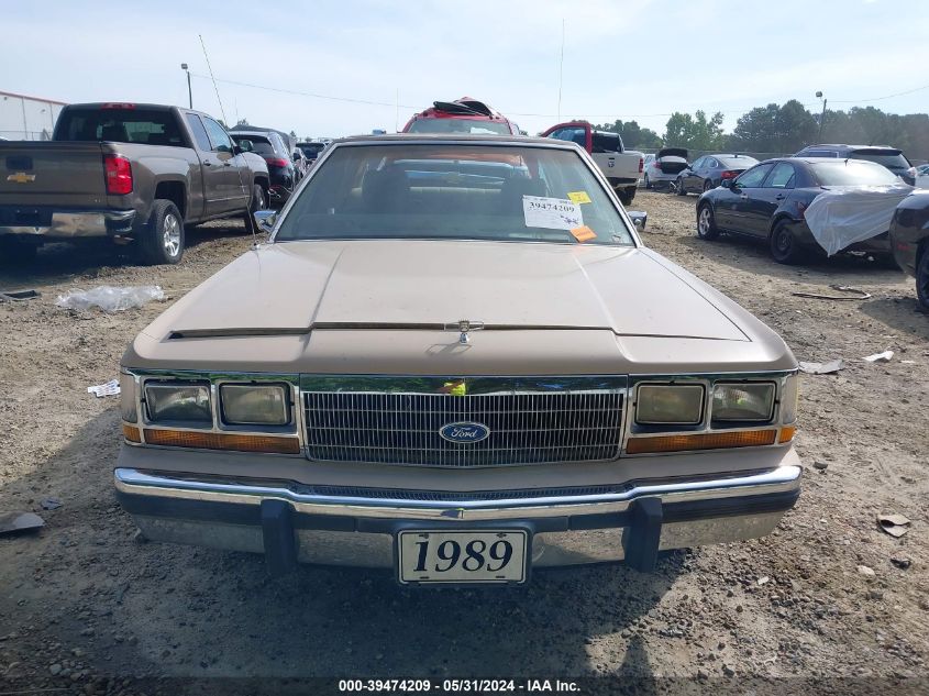 1989 Ford Crown Victoria Lx VIN: 2FABP74F4KX215015 Lot: 39474209