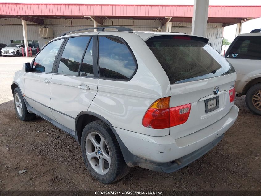 2003 BMW X5 3.0I VIN: 5UXFA53513LV96300 Lot: 39474211