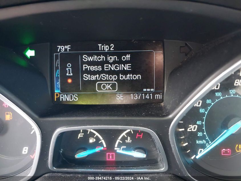 2013 Ford Escape Titanium VIN: 1FMCU0J94DUD91372 Lot: 39474215