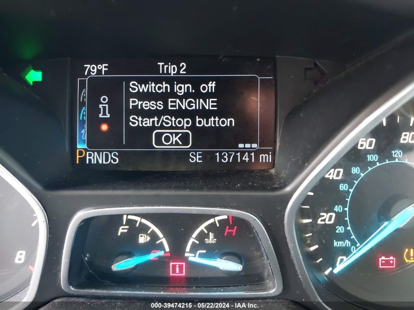 2013 Ford Escape Titanium VIN: 1FMCU0J94DUD91372 Lot: 39474215