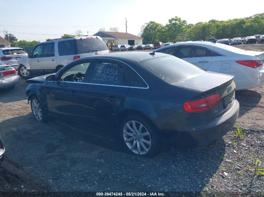 2013 Audi A4 Premium Plus VIN: WAUFFAFL7DN006240 Lot: 39474245