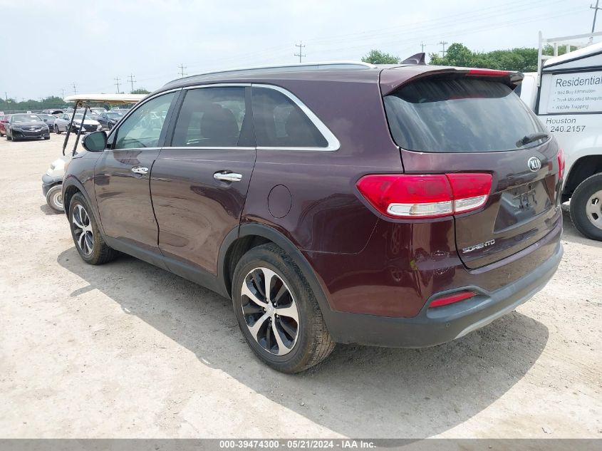 2016 Kia Sorento 3.3L Ex VIN: 5XYPH4A51GG133640 Lot: 39474300