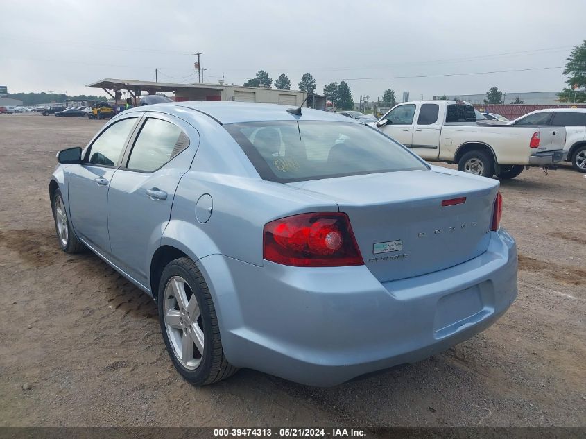 2013 Dodge Avenger Sxt VIN: 1C3CDZCB4DN707473 Lot: 39474313