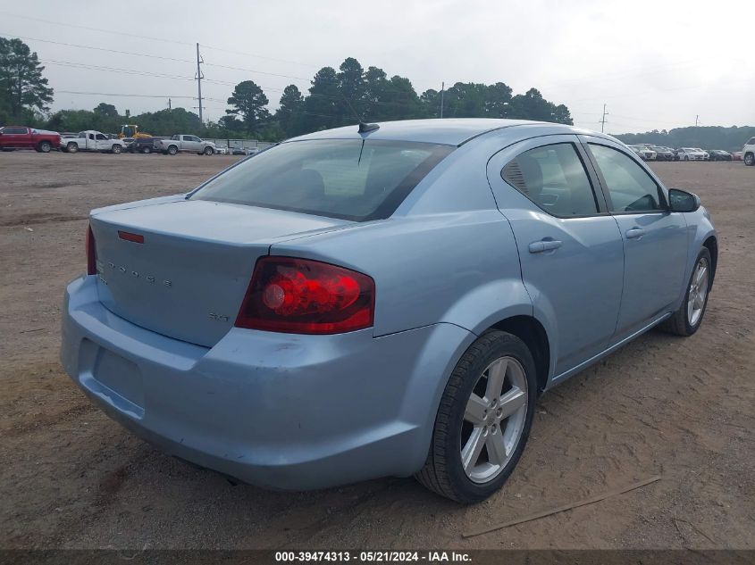 2013 Dodge Avenger Sxt VIN: 1C3CDZCB4DN707473 Lot: 39474313