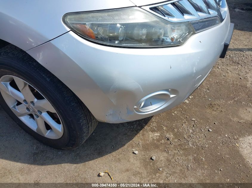 2009 Nissan Murano Sl VIN: JN8AZ18U69W011896 Lot: 39474350