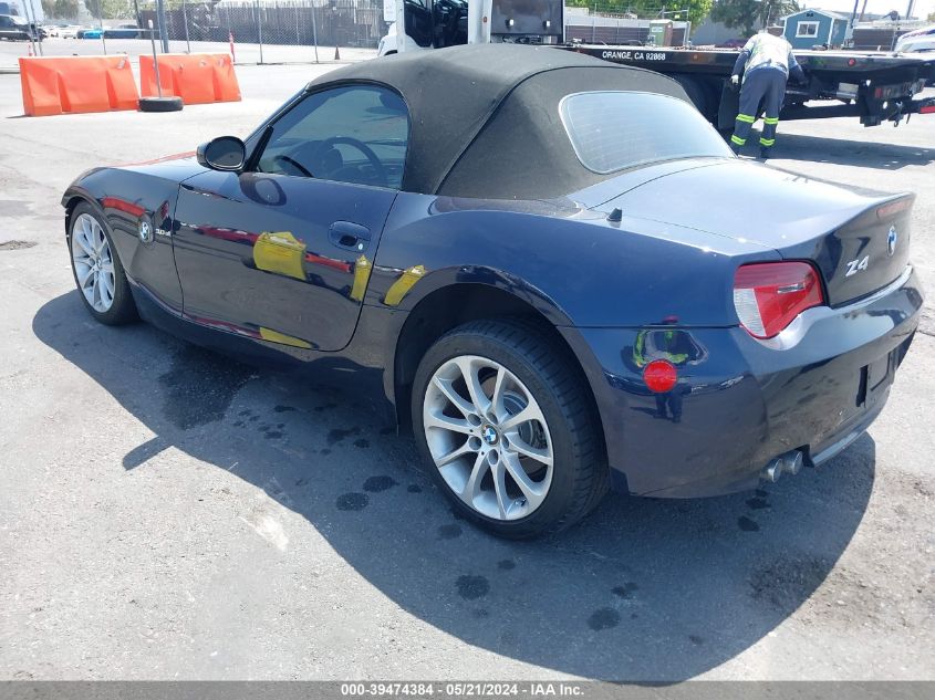 2006 BMW Z4 3.0 VIN: 4USBU33586LW66742 Lot: 39474384