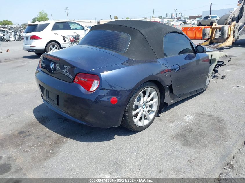 2006 BMW Z4 3.0 VIN: 4USBU33586LW66742 Lot: 39474384
