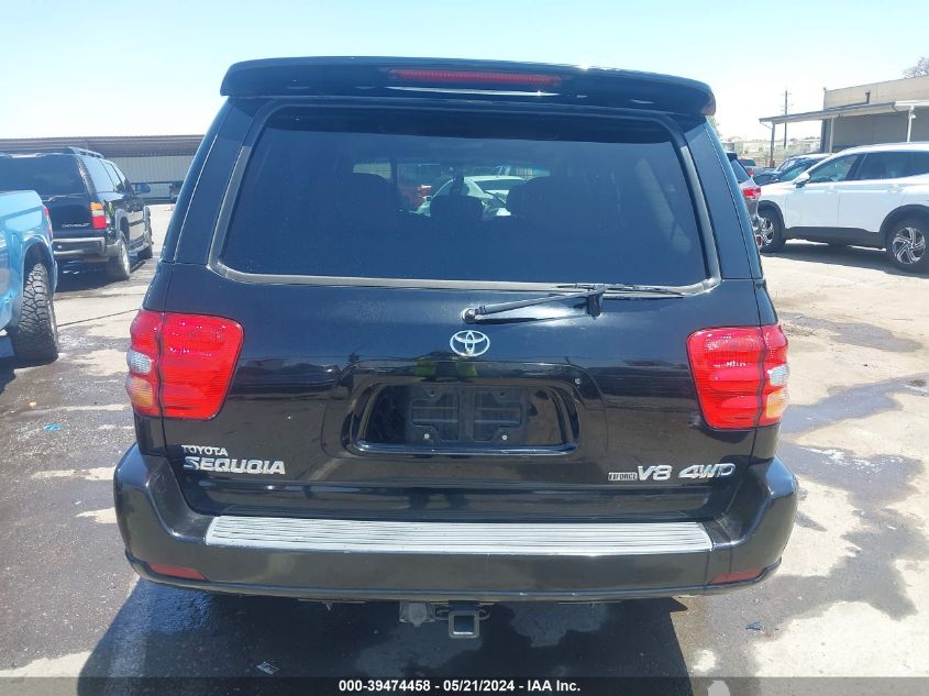 2003 Toyota Sequoia Limited V8 VIN: 5TDBT48A33S163778 Lot: 39474458