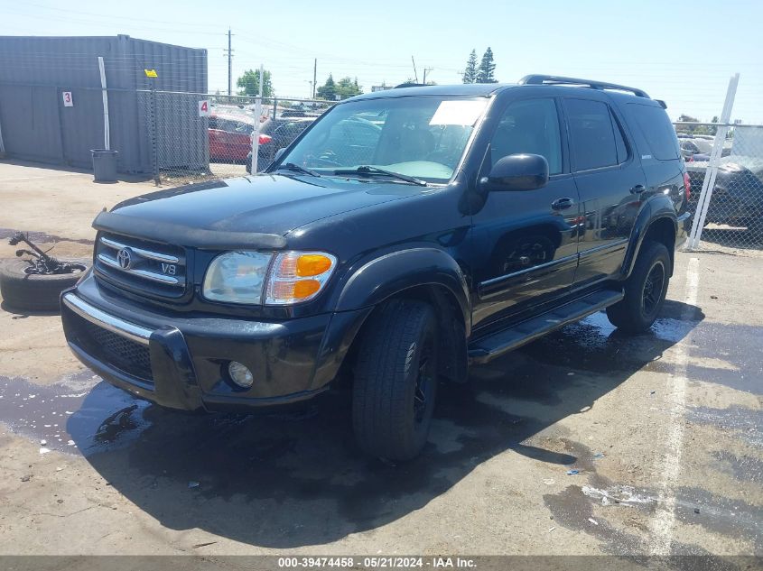 2003 Toyota Sequoia Limited V8 VIN: 5TDBT48A33S163778 Lot: 39474458