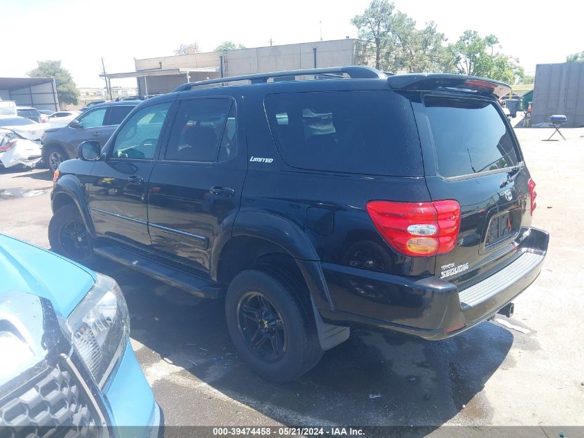 2003 Toyota Sequoia Limited V8 VIN: 5TDBT48A33S163778 Lot: 39474458