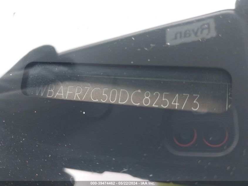 2013 BMW 535I VIN: WBAFR7C50DC825473 Lot: 39474462