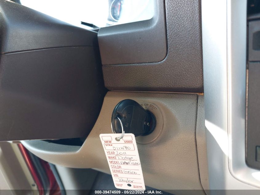 2011 Ram Ram 1500 Slt VIN: 1D7RV1CP6BS559573 Lot: 39474509