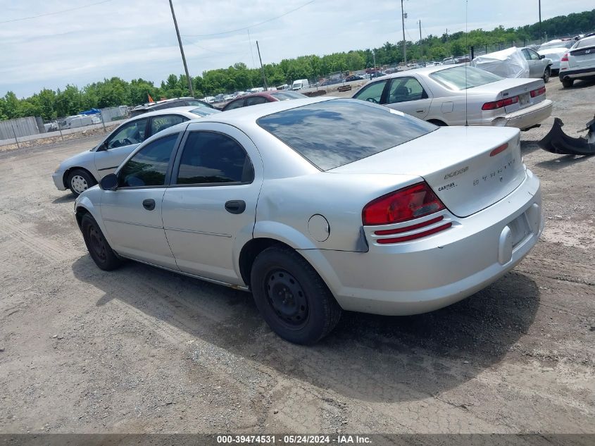 2004 Dodge Stratus Se VIN: 1B3EL36T34N354251 Lot: 39474531