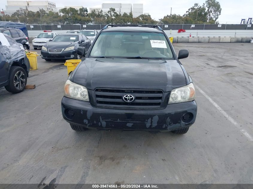 2005 Toyota Highlander V6 VIN: JTEGP21A250079493 Lot: 39474563