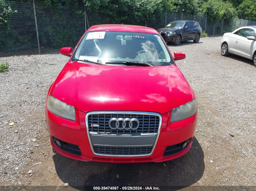 2007 Audi A3 2.0T VIN: WAUHF78P37A118377 Lot: 39474567