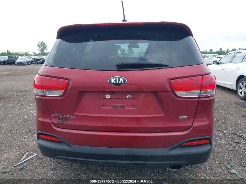 2017 Kia Sorento 2.4L Lx VIN: 5XYPG4A32HG300655 Lot: 39474572