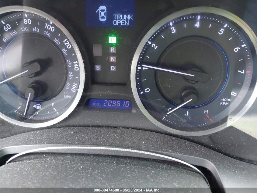 2012 Lexus Is 250 VIN: JTHBF5C20C5183889 Lot: 39474600