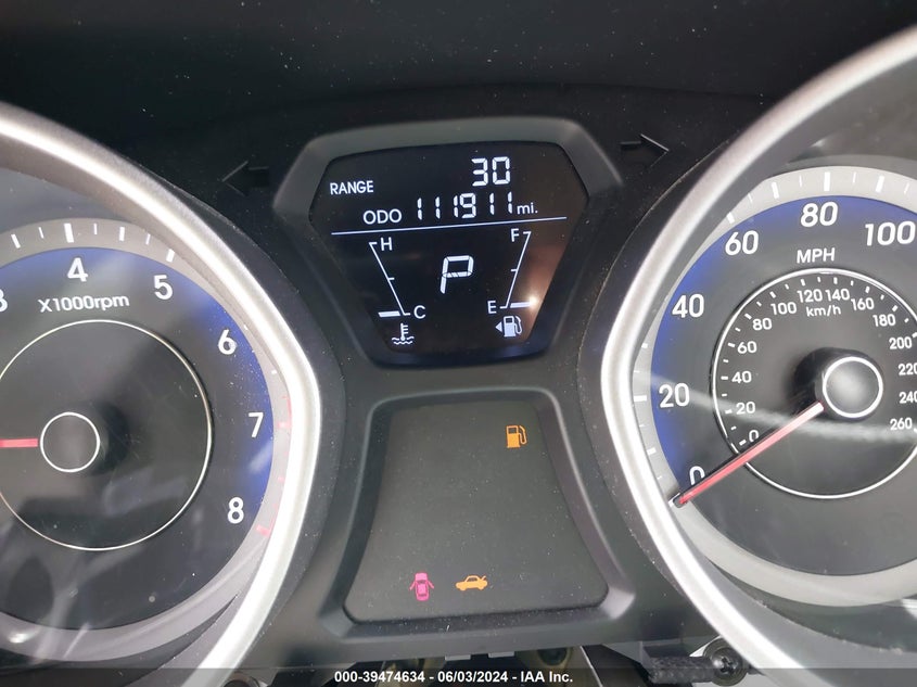 2012 Hyundai Elantra Gls (Ulsan Plant) VIN: KMHDH4AE1CU288891 Lot: 39474634