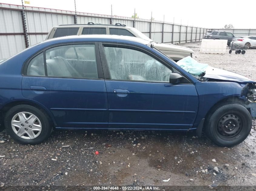 2003 Honda Civic Lx VIN: 1HGES16603L001459 Lot: 39474648